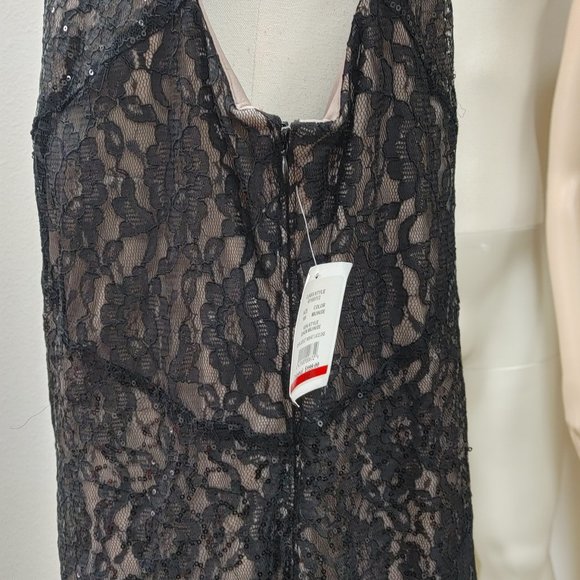 BLACK LACE EVENING DRESS BY IGNITE EVENINGS BY CAROLLIN SIZE 18 NWT - Picture 5 of 11